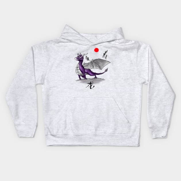 Spyro Watercolor Kids Hoodie by OctobersArt